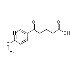 结构式 CAS# 898784-58-2, 5-(6-甲氧基-3-吡啶基)-5-氧代戊酸