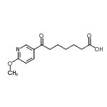structure of CAS# 898784-62-8, 7-(6-Methoxy-3-pyridinyl)-7-oxoheptanoic acid;7-(6-Methoxypyridin-3-yl)-7-oxoheptanoic acid