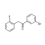 structure of CAS# 898784-63-9, 1-(3-Bromophenyl)-2-(2-fluorophenyl)ethanone;3'-bromo-2-(2-fluorophenyl)acetophenone