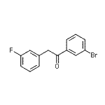 structure of CAS# 898784-69-5, 1-(3-Bromophenyl)-2-(3-fluorophenyl)ethanone;3'-bromo-2-(3-fluorophenyl)acetophenone