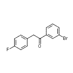 structure of CAS# 898784-71-9, 1-(3-Bromophenyl)-2-(4-fluorophenyl)ethanone;3'-Bromo-2-(4-fluorophenyl)acetophenone