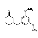 structure of CAS# 898785-03-0, 3-(3,5-Dimethoxybenzyl)cyclohexanone;3-(3,5-Dimethoxybenzyl)cyclohexanone