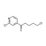 结构式 CAS# 898785-09-6, 5-氯-1-(2-氯-4-吡啶基)-1-戊酮