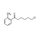 structure of CAS# 898785-14-3, 6-Chloro-1-(2-methylphenyl)-1-hexanone;6-chloro-1-(2-methylphenyl)-1-oxohexane