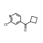 structure of CAS# 898785-15-4, (2-Chloro-4-pyridinyl)(cyclobutyl)methanone;3-Chloro-4-pyridylcyclobutyl ketone