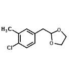 structure of CAS# 898785-16-5, 2-(4-Chloro-3-methylbenzyl)-1,3-dioxolane;4-Chloro-3-methyl (1,3-dioxolan-2-ylmethyl)benzene