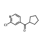 structure of CAS# 898785-18-7, (2-Chloro-4-pyridinyl)(cyclopentyl)methanone;3-Chloro-4-pyridylcyclopentyl ketone