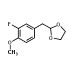 结构式 CAS# 898785-19-8, 2-(3-氟-4-甲氧基苄基)-1,3-二氧戊环