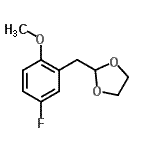 结构式 CAS# 898785-22-3, 2-(5-氟-2-甲氧基苄基)-1,3-二氧戊环