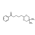 structure of CAS# 898785-43-8, 5-(5,5-Dimethyl-1,3-dioxan-2-yl)-1-phenyl-1-pentanone;5-(5,5-dimethyl-1,3-dioxan-2-yl)valerophenone