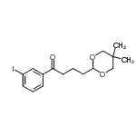 结构式 CAS# 898785-56-3, 4-(5,5-二甲基-1,3-二恶烷-2-基)-1-(3-碘苯基)-1-丁酮
