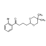 结构式 CAS# 898785-70-1, 1-(2-溴苯基)-4-(5,5-二甲基-1,3-二恶烷-2-基)-1-丁酮