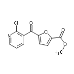 structure of CAS# 898785-79-0, Methyl 5-[(2-chloro-3-pyridinyl)carbonyl]-2-furoate;2-chloro-3-(5-methoxycarbonyl-2-furoyl)pyridine