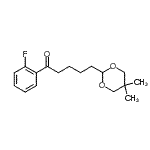 structure of CAS# 898786-12-4, 5-(5,5-Dimethyl-1,3-dioxan-2-yl)-1-(2-fluorophenyl)-1-pentanone;5-(5,5-dimethyl-1,3-dioxan-2-yl)-2'-fluorovalerophenone