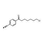 structure of CAS# 898786-22-6, 4-(7-Chloroheptanoyl)benzonitrile;7-chloro-1-(4-cyanophenyl)-1-oxoheptane