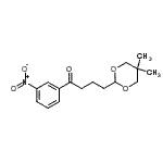structure of CAS# 898786-27-1, 4-(5,5-Dimethyl-1,3-dioxan-2-yl)-1-(3-nitrophenyl)-1-butanone;4-(5,5-dimethyl-1,3-dioxan-2-yl)-3'-nitrobutyrophenone