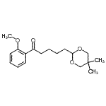 structure of CAS# 898786-48-6, 5-(5,5-Dimethyl-1,3-dioxan-2-yl)-1-(2-methoxyphenyl)-1-pentanone;5-(5,5-dimethyl-1,3-dioxan-2-yl)-2'-methoxyvalerophenone