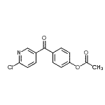 structure of CAS# 898786-50-0, 4-[(6-Chloro-3-pyridinyl)carbonyl]phenyl acetate;5-(4-Acetoxybenzoyl)-2-chloropyridine;MFCD07699489