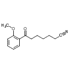 structure of CAS# 898786-54-4, 7-(2-Methoxyphenyl)-7-oxoheptanenitrile;7-(2-methoxyphenyl)-7-oxoheptanenitrile