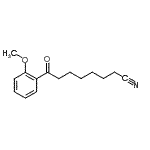 structure of CAS# 898786-56-6, 8-(2-Methoxyphenyl)-8-oxooctanenitrile;8-(2-methoxyphenyl)-8-oxooctanenitrile