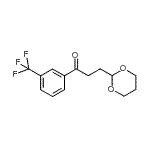 structure of CAS# 898786-57-7, 3-(1,3-Dioxan-2-yl)-1-[3-(trifluoromethyl)phenyl]-1-propanone;3-(1,3-Dioxan-2-yl)-3'-trifluoromethylpropiophenone