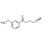 structure of CAS# 898786-58-8, 5-(3-Methoxyphenyl)-5-oxopentanenitrile;5-(3-Methoxyphenyl)-5-oxovaleronitrile
