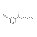 structure of CAS# 898786-72-6, 3-(5-Chloropentanoyl)benzonitrile;5-chloro-1-(3-cyanophenyl)-1-oxopentane