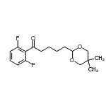 structure of CAS# 898786-95-3, 1-(2,6-Difluorophenyl)-5-(5,5-dimethyl-1,3-dioxan-2-yl)-1-pentanone;2',6'-difluoro-5-(5,5-dimethyl-1,3-dioxan-2-yl)valerophenone