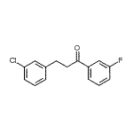结构式 CAS# 898786-98-6, 3-(3-氯苯基)-1-(3-氟苯基)-1-丙酮