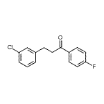 结构式 CAS# 898787-00-3, 3-(3-氯苯基)-1-(4-氟苯基)-1-丙酮