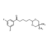 structure of CAS# 898787-05-8, 1-(3,5-Difluorophenyl)-5-(5,5-dimethyl-1,3-dioxan-2-yl)-1-pentanone;3',5'-difluoro-5-(5,5-dimethyl-1,3-dioxan-2-yl)valerophenone