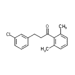 结构式 CAS# 898787-10-5, 3-(3-氯苯基)-1-(2,6-二甲基苯基)-1-丙酮