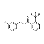 结构式 CAS# 898787-26-3, 3-(3-氯苯基)-1-[2-(三氟甲基)苯基]-1-丙酮