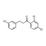 structure of CAS# 898787-36-5, 3-(3-Chlorophenyl)-1-(2,4-dichlorophenyl)-1-propanone;3-(3-chlorophenyl)-2',4'-dichloropropiophenone