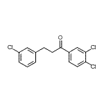 structure of CAS# 898787-38-7, 3-(3-Chlorophenyl)-1-(3,4-dichlorophenyl)-1-propanone;3-(3-chlorophenyl)-3',4'-dichloropropiophenone