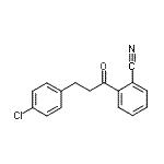 structure of CAS# 898787-66-1, 2-[3-(4-Chlorophenyl)propanoyl]benzonitrile;3-(4-chlorophenyl)-2'-cyanopropiophenone