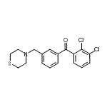 structure of CAS# 898787-78-5, (2,3-Dichlorophenyl)[3-(4-thiomorpholinylmethyl)phenyl]methanone;2,3-dichloro-3'-thiomorpholinomethyl benzophenone