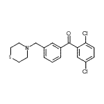 structure of CAS# 898787-84-3, (2,5-Dichlorophenyl)[3-(4-thiomorpholinylmethyl)phenyl]methanone;2,5-dichloro-3'-thiomorpholinomethyl benzophenone