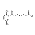 structure of CAS# 898787-98-9, 7-(2,5-Dimethylphenyl)-7-oxoheptanoic acid;7-(2,5-Dimethylphenyl)-7-oxoheptanoic acid