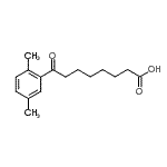 structure of CAS# 898788-01-7, 8-(2,5-Dimethylphenyl)-8-oxooctanoic acid;8-(2,5-dimethylphenyl)-8-oxooctanoic acid