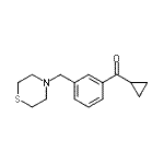 结构式 CAS# 898788-05-1, 环丙基[3-(4-硫代吗啉基甲基)苯基]甲酮