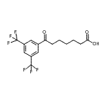 结构式 CAS# 898788-13-1, 7-[3,5-二(三氟甲基)苯基]-7-氧代庚酸