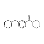 structure of CAS# 898788-14-2, Cyclohexyl[3-(4-thiomorpholinylmethyl)phenyl]methanone;cyclohexyl 3-(thiomorpholinomethyl)phenyl ketone