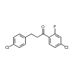 structure of CAS# 898788-37-9, 1-(4-Chloro-2-fluorophenyl)-3-(4-chlorophenyl)-1-propanone;4'-chloro-3-(4-chlorophenyl)-2'-fluoropropiophenone