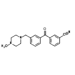 structure of CAS# 898788-44-8, 3-{3-[(4-Methyl-1-piperazinyl)methyl]benzoyl}benzonitrile;3-cyano-3'-(4-methylpiperazinomethyl) benzophenone