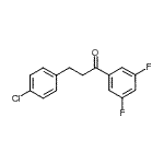 结构式 CAS# 898788-49-3, 3-(4-氯苯基)-1-(3,5-二氟苯基)-1-丙酮