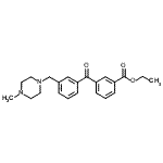 structure of CAS# 898788-50-6, Ethyl 3-{3-[(4-methyl-1-piperazinyl)methyl]benzoyl}benzoate;3-carboethoxy-3'-(4-methylpiperazinomethyl) benzophenone