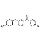 structure of CAS# 898788-60-8, (4-Bromophenyl){3-[(4-methyl-1-piperazinyl)methyl]phenyl}methanone;4'-bromo-3-(4-methylpiperazinomethyl) benzophenone