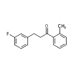 结构式 CAS# 898788-65-3, 3-(3-氟苯基)-1-(2-甲基苯基)-1-丙酮