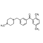 structure of CAS# 898788-74-4, (2,5-Dimethylphenyl){3-[(4-methyl-1-piperazinyl)methyl]phenyl}methanone;2,5-dimethyl-3'-(4-methylpiperazinomethyl) benzophenone